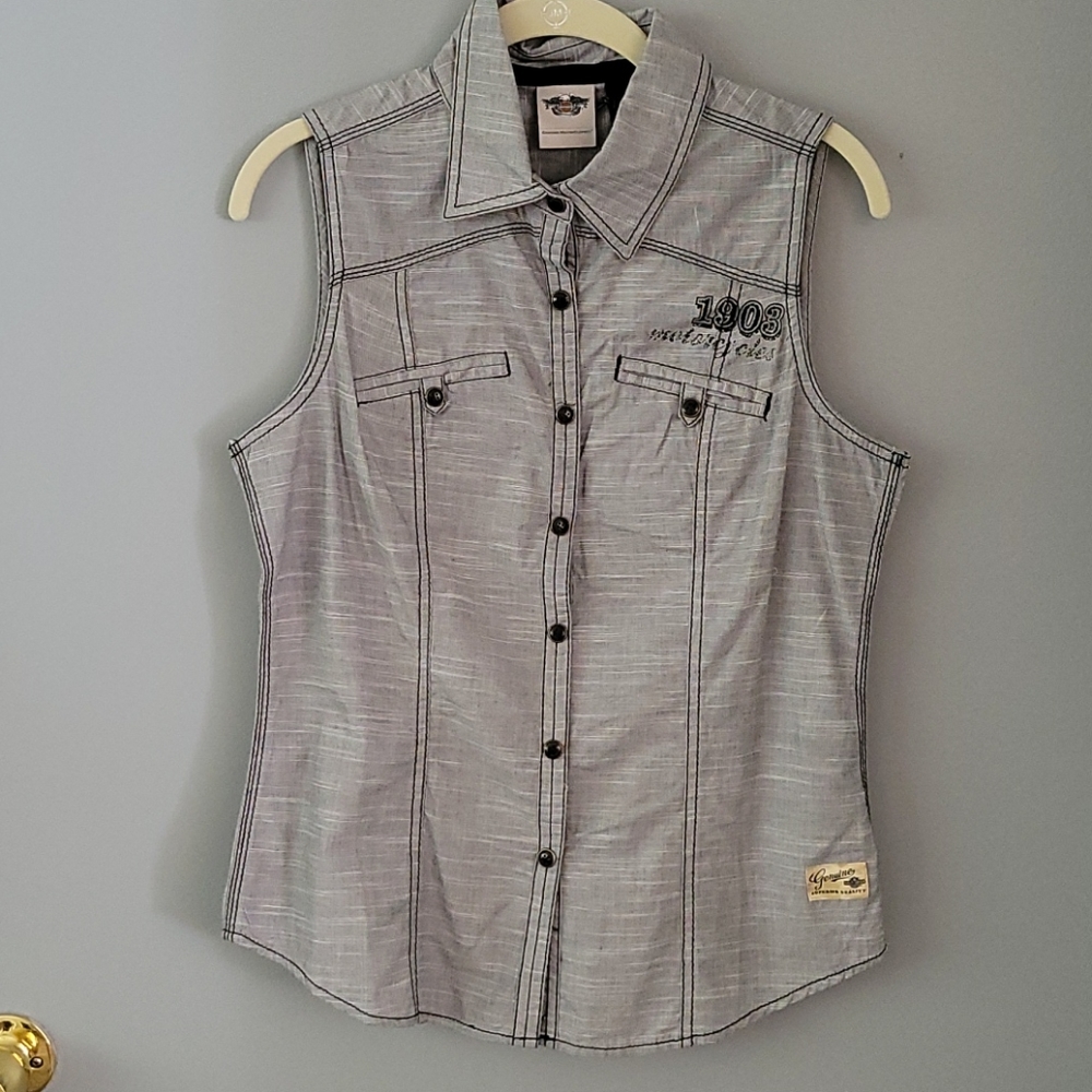 Harley-Davidson Grey Sleeveless Shirt